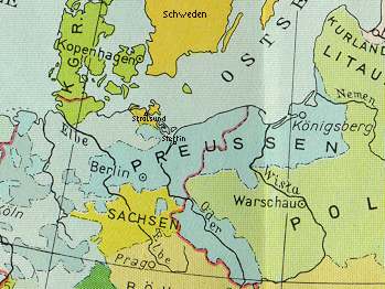 histor. Karte schwedisch Pommern